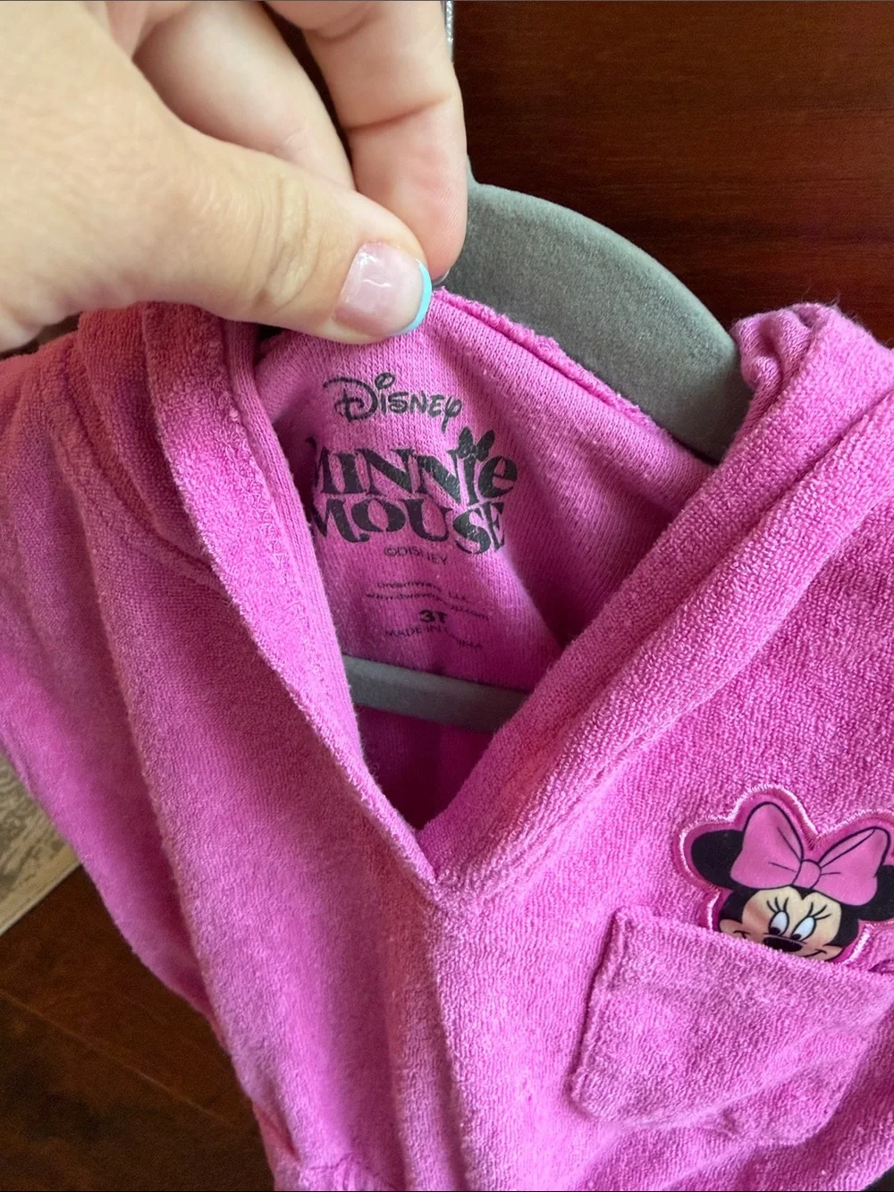 TWIN 3T Disney Pink Minnie Mouse Hooded Swim Cover ups